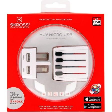 Skross World Travel Adapter MUV USB POS