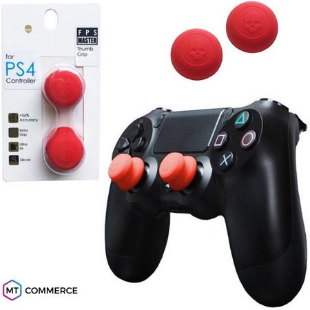 Skull & Co FPS Master thumbsticks voor PS4 - PlayStation Controller Thumb Grips - Rood