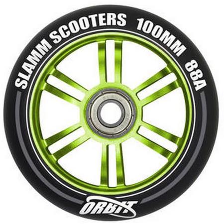 Slamm Scooters Stuntstep Wiel Slamm Orbit 100mm Zwart/Groen