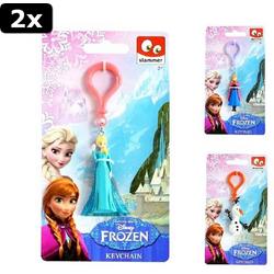 2x Disney Frozen 3D Sleutelhanger Assorti