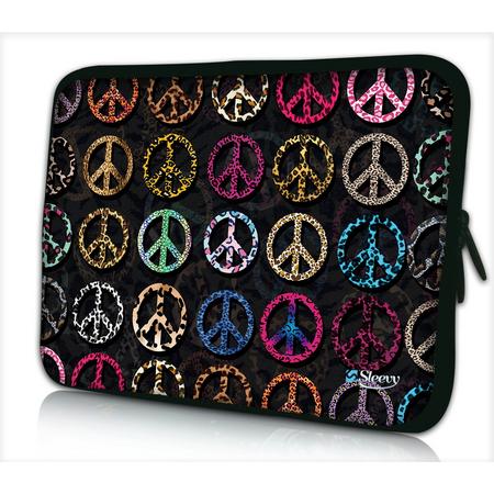 Laptophoes 15,6 inch peace patroon - Sleevy