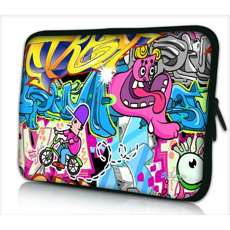 Laptophoes 17,3 inch hiphop cartoon - Sleevy - Laptop sleeve - Macbook hoes - beschermhoes