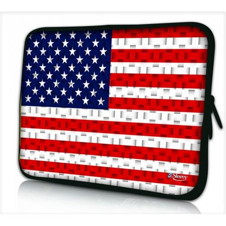 Sleevy 10,1 laptop/tablet hoes USA vlag patroon - tabletsleeve - tablet sleeve - ipad sleeve