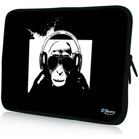 Sleevy 10,1 laptop/tablet hoes stoer aapje - tablet sleeve - sleeve - universeel