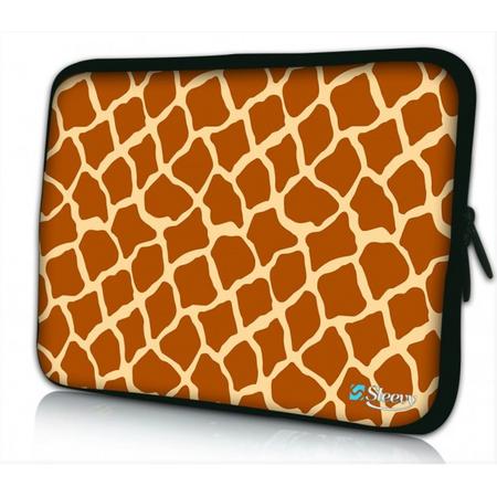 Sleevy 10 laptop/tablet hoes giraffe print - tabletsleeve - tablet sleeve - ipad sleeve