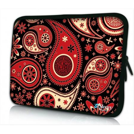 Sleevy 10 laptop/tablet hoes rood patronen design - tabletsleeve - tablet sleeve - ipad sleeve