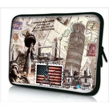Sleevy 11,6 inch laptophoes macbookhoes wereld monumenten