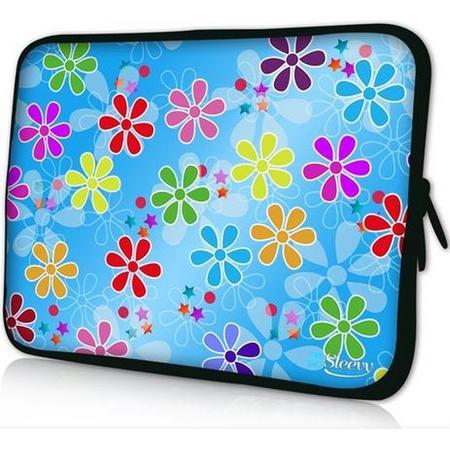 Sleevy 13,3 inch laptophoes fleurige bloemetjes - laptop sleeve