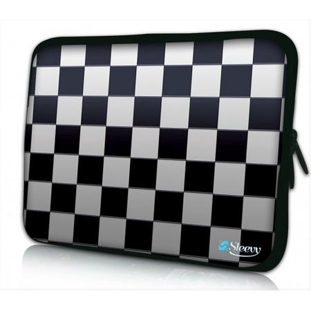 Sleevy 13.3 laptophoes schaakbord - Laptop sleeve - Macbook hoes - beschermhoes