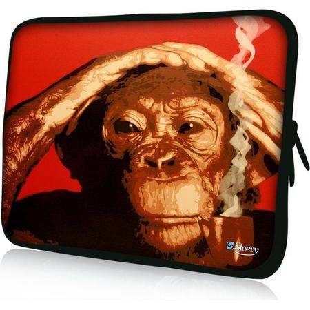 Sleevy 14 laptophoes rokende chimpansee - laptop sleeve