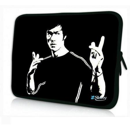 Sleevy 15,6 inch laptophoes Bruce Lee - Laptop sleeve - Macbook hoes - beschermhoes