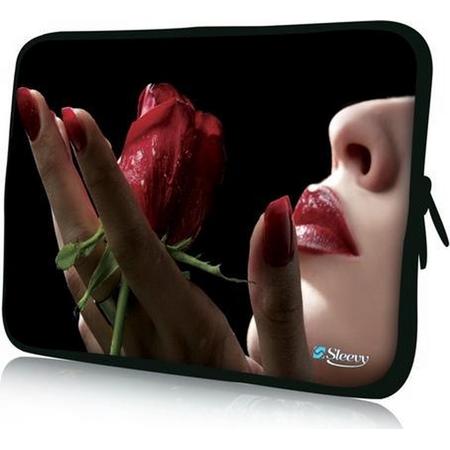 Sleevy 15,6 inch laptophoes roos - laptop sleeve