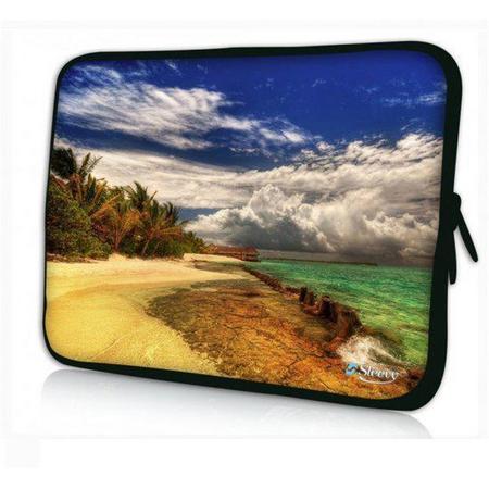 Sleevy 15,6 inch laptophoes strand design - Laptop sleeve - Macbook hoes - beschermhoes