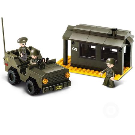 Landmacht wachthuis en Jeep M38-B6100