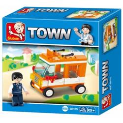   M38-B0179 Building Blocks Town Series Mini Bus