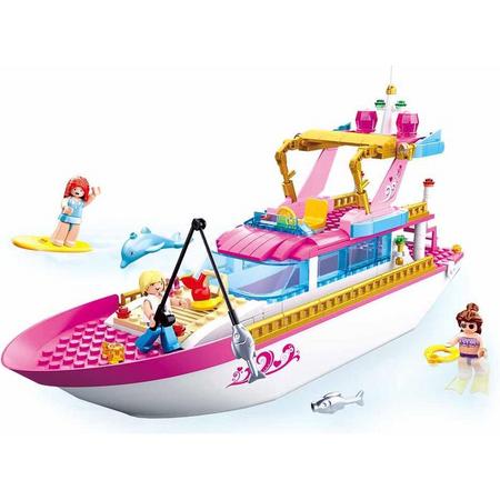 Sluban M38-B0722 Girls Dream - Luxueus Jacht - 212 onderdelen - Lego Compatibel - Bouwdoos