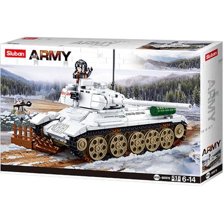 Sluban M38-B0978 - Winter Tank Russisch - 518 onderdelen - Lego Compatibel - Bouwdoos