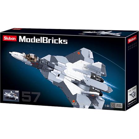 Sluban M38-B0986 - Mig Straaljager - 893 onderdelen - Lego Compatibel - Bouwdoos