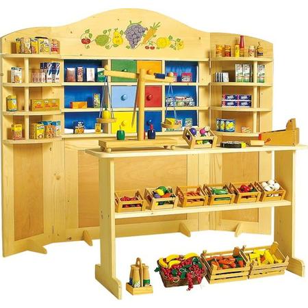 Base Toys Houten Speelgoedwinkel Poppenkast