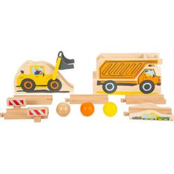 Houten knikkerbaan bouwplaats - Junior Marble Run - Houten speelgoed vanaf 1,5 jaar