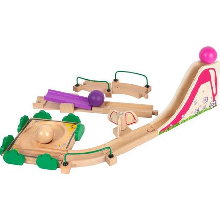 Houten knikkerbaan speeltuin - Junior Marble Run - Houten speelgoed vanaf 1,5 jaar