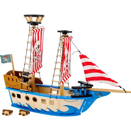 Small Foot Piratenschip Jack hout rood 67 x 52 cm