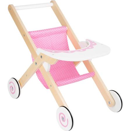 Small Foot Poppenbuggy Roze Hout 50 X 33 Cm