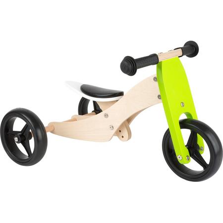 Small Foot Tricycle Trike 2-in-1 Loopfiets - Loopfiets - Jongens en meisjes - Groen - 10 Inch