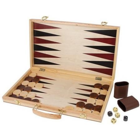 Small foot Schaakspel en backgammon koffer 52 x 45 x 3 cm
