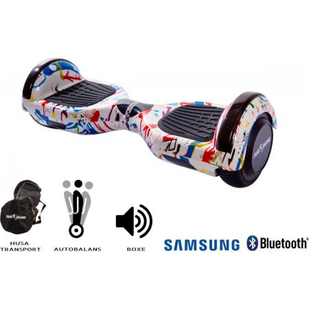 Hoverboard Smart Balance™ Premium Brand, Regular Splash, 6.5 pouces, Bluetooth, haut-parleurs, auto balance, sac, 1000w