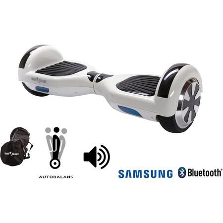 SMART BALANCE Hoverboard Regular White Pearls - 6.5 pouces, Bluetooth, 700W, LED