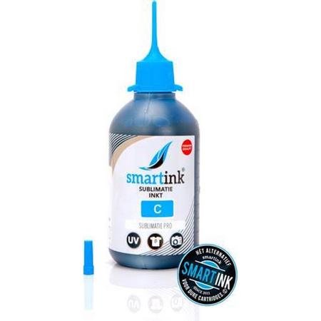 Geschikt Epson Sublimatie inkt Cyaan (C) 100 ml inktfles (Smart Ink Huismerk)