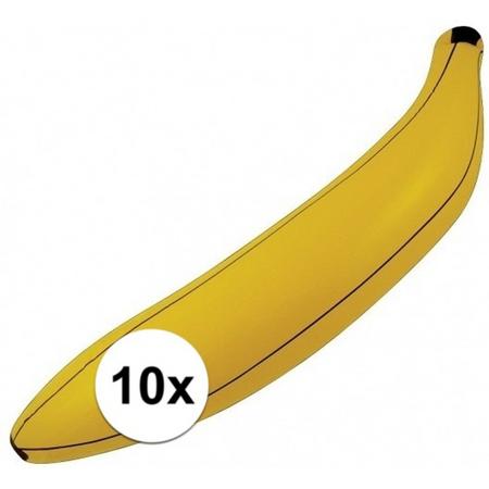 10x Opblaasbare banaan/bananen 80 cm