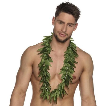 2x Hawaii kransen cannabis - hawaii slingers - Wiet/canabis thema decoratie/versiering