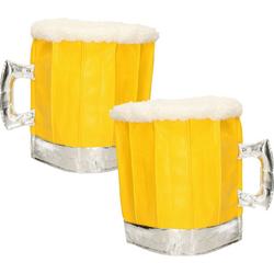 2x stuks bier hoed oktoberfest - bierpul - voor volwassenen