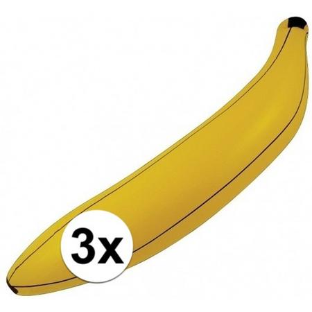 3x Opblaasbare banaan/bananen 80 cm