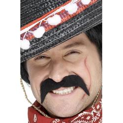4x stuks mexicaanse/cowboy verkleed nep/plak snor - verkleed accessoires snorren