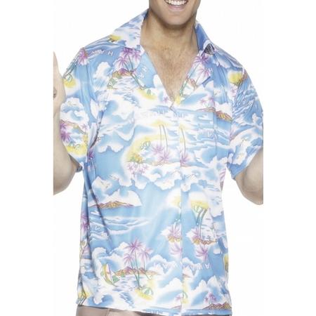 Blauw hawaii shirt 48-50 (m)