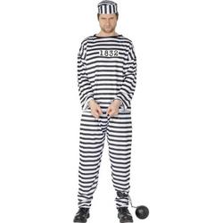 Boeven kostuum / verkleedpak voor heren - gevangeniskleding 52-54 (L)