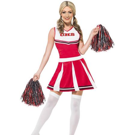 Cheerleader kostuum - Jurkje met Pompoms maat XS