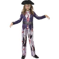 Deluxe Jolly Rotten Pirate Girl Costume Blue with Top Trousers & Hat Sublimation Print