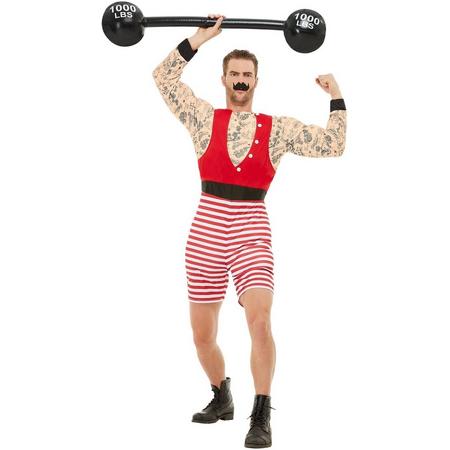 Deluxe Strongman Costume Red & White L