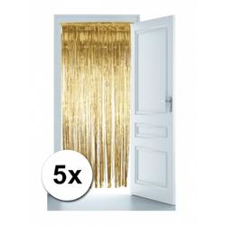 Gouden deur gordijnen 5x