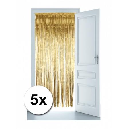 Gouden deur gordijnen 5x