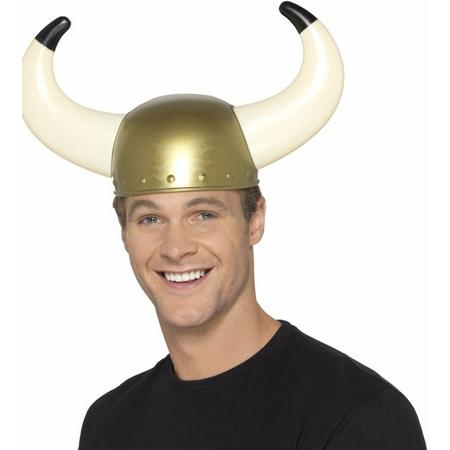 Gouden viking helm voor volwassenen