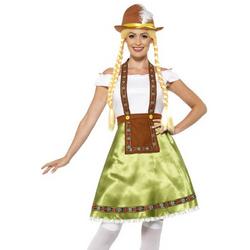 Groen Beiers jurkje met schortje - Oktoberfestkleding dames maat 44-46 (L)