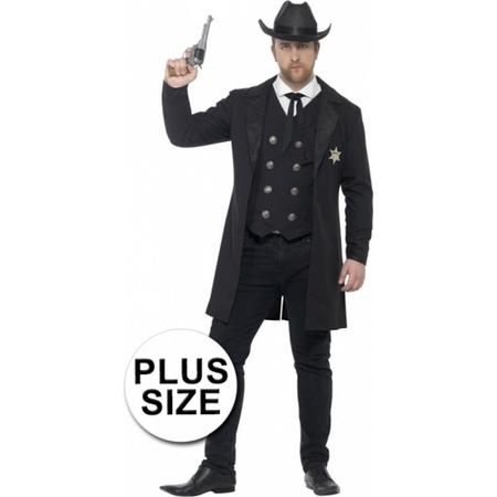 Grote maten sheriff kostuum / outfit voor heren 52-54 (l)