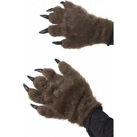Halloween Harige dierenpoot handschoenen