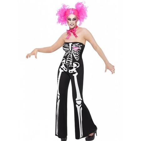 Halloween Skelet jumpsuit voor dames 36-38 (s)