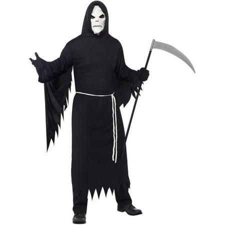 Halloween kostuum magere Hein met masker voor volwassenen 52-54 (L)